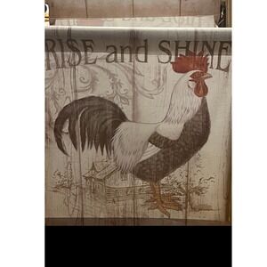 Farmhouse Rooster Storage bin Collapsible‎ Wood Frame Rise and Shine
